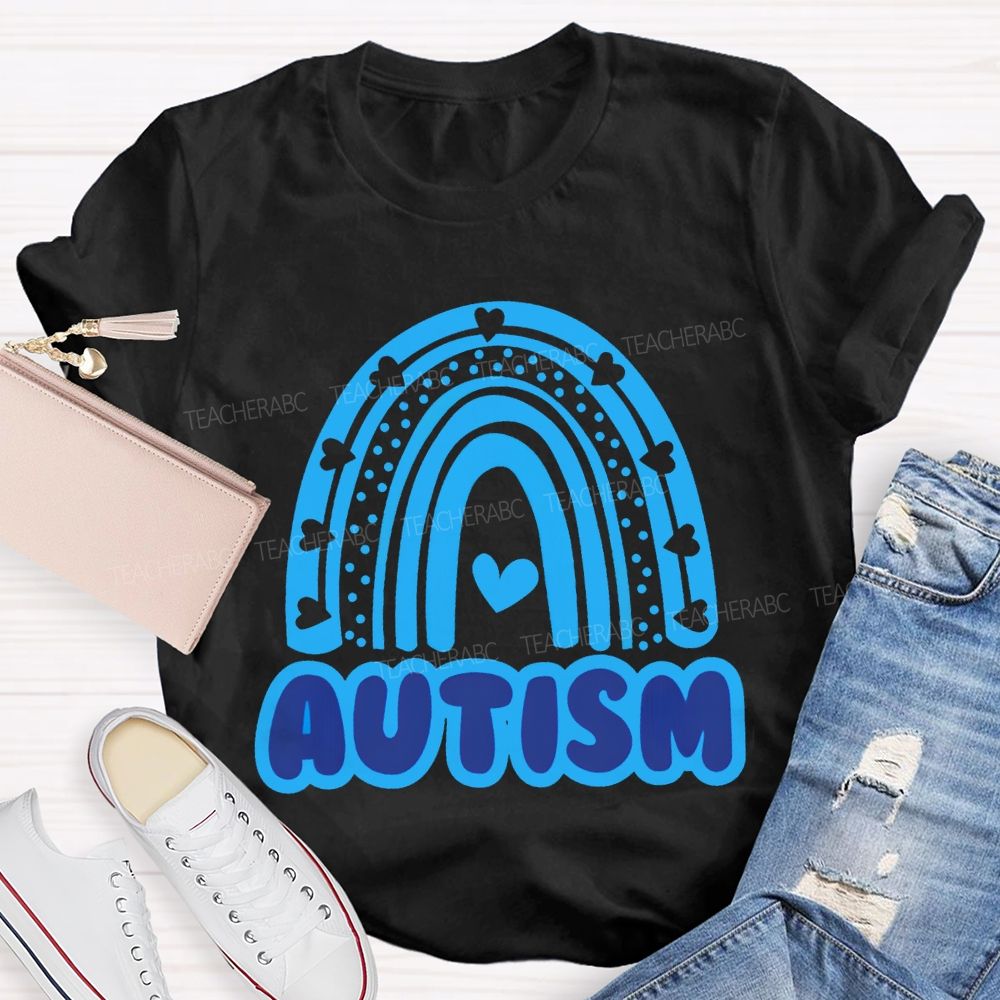 Autism Awareness Heart-Shaped Special Education Teacher T-shirt
