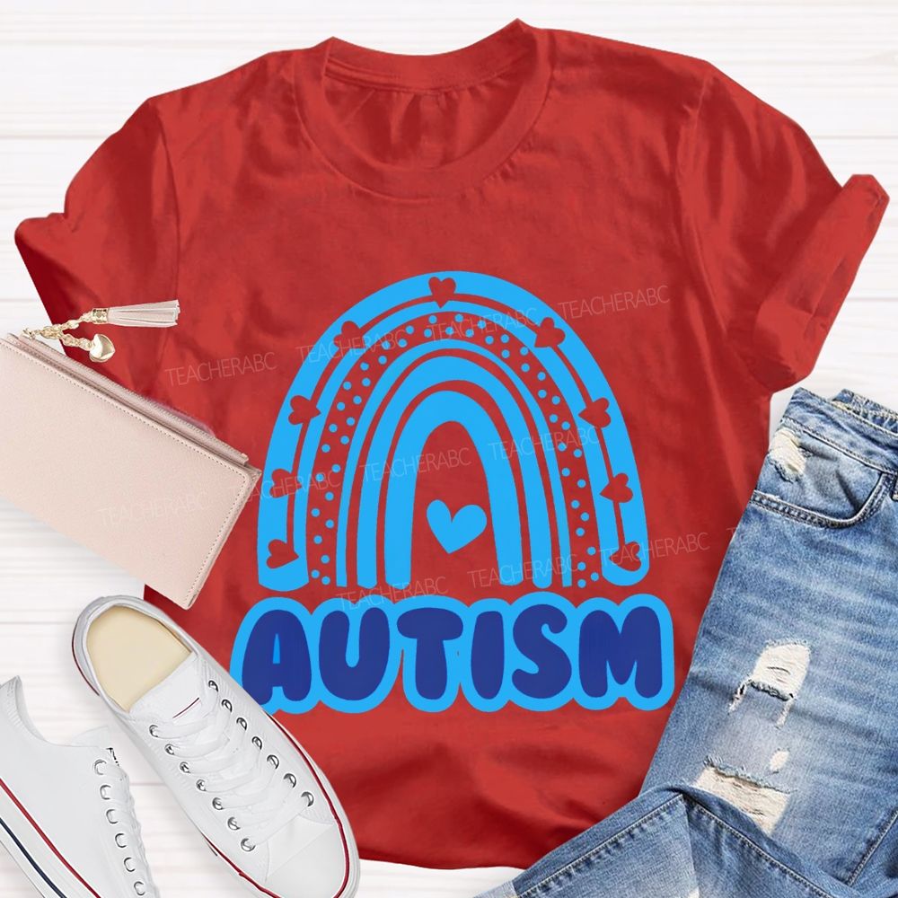 Autism Awareness Heart-Shaped Special Education Teacher T-shirt