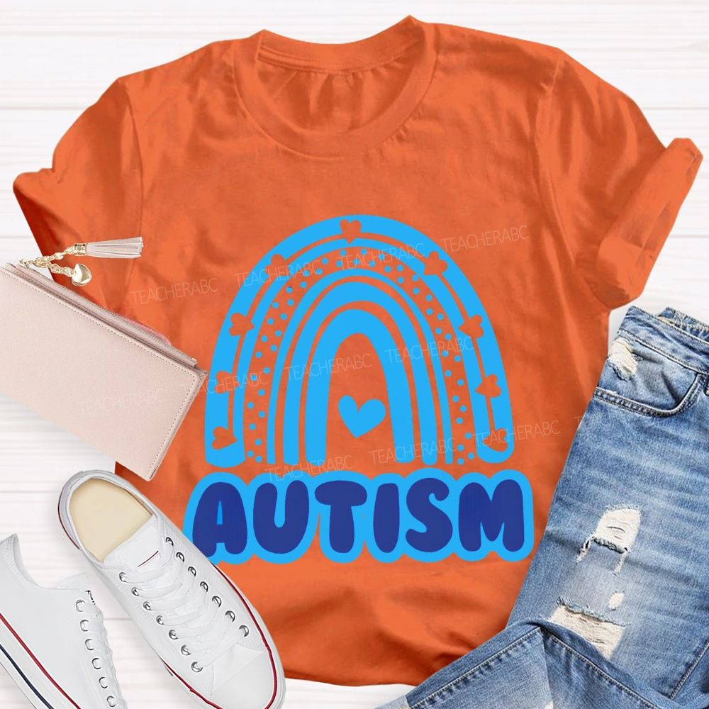 Autism Awareness Heart-Shaped Special Education Teacher T-shirt