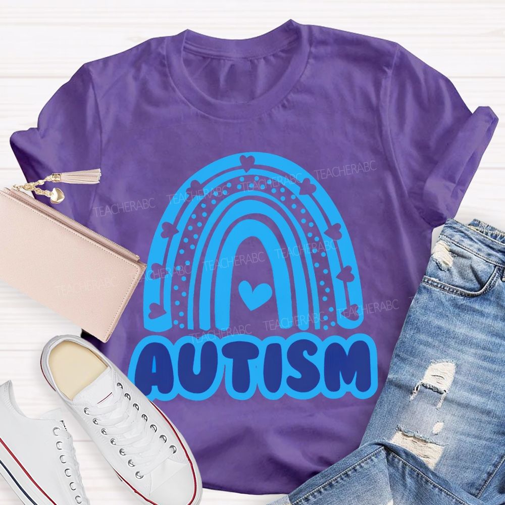 Autism Awareness Heart-Shaped Special Education Teacher T-shirt