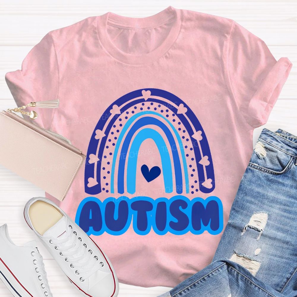 Autism Awareness Heart-Shaped Special Education Teacher T-shirt