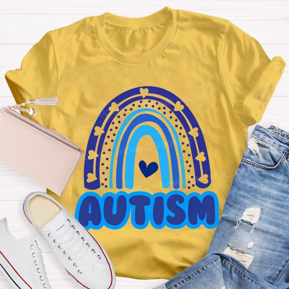 Autism Awareness Heart-Shaped Special Education Teacher T-shirt