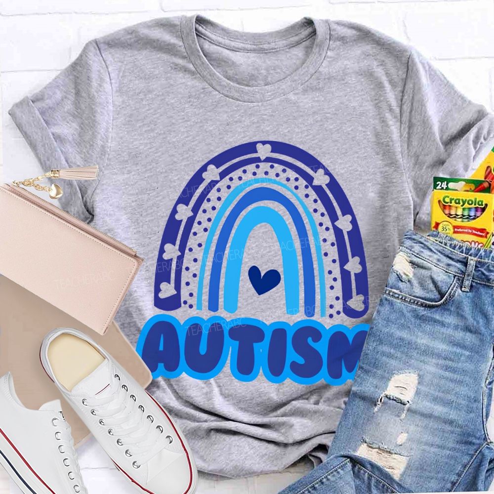 Autism Awareness Heart-Shaped Special Education Teacher T-shirt