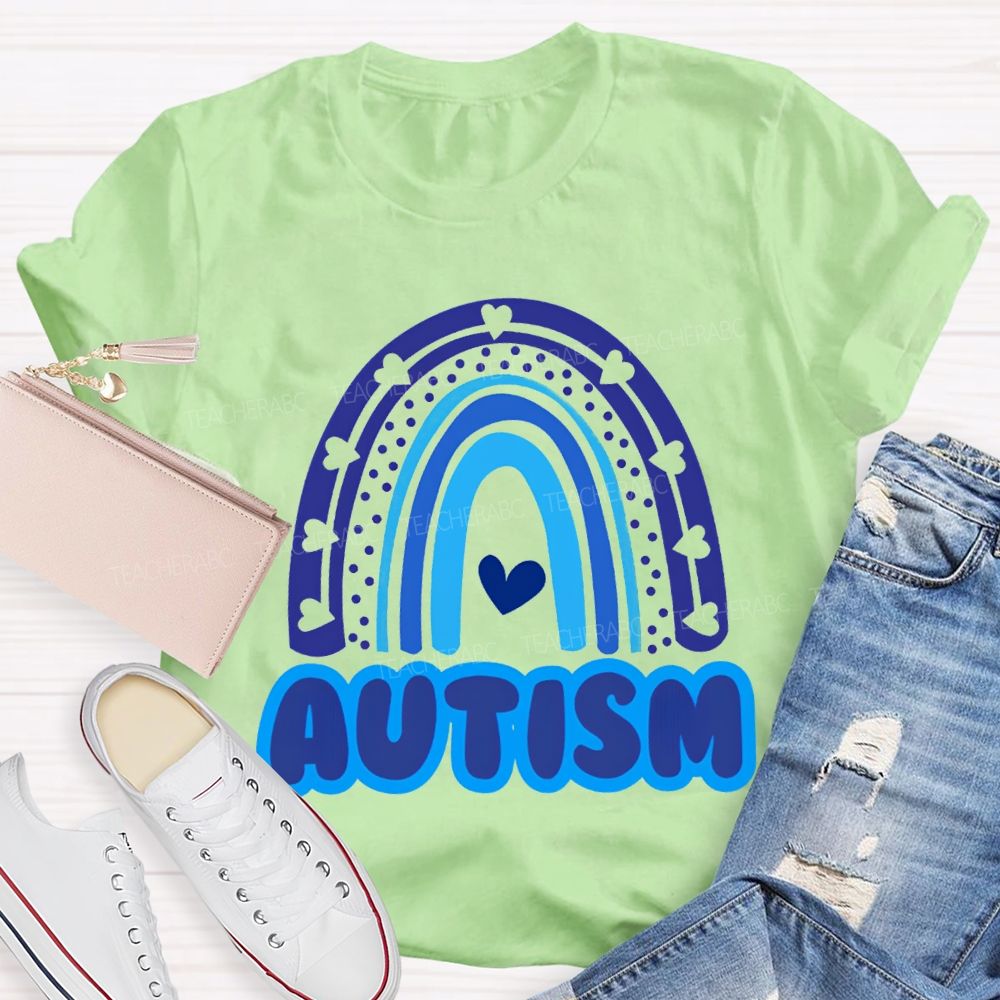 Autism Awareness Heart-Shaped Special Education Teacher T-shirt