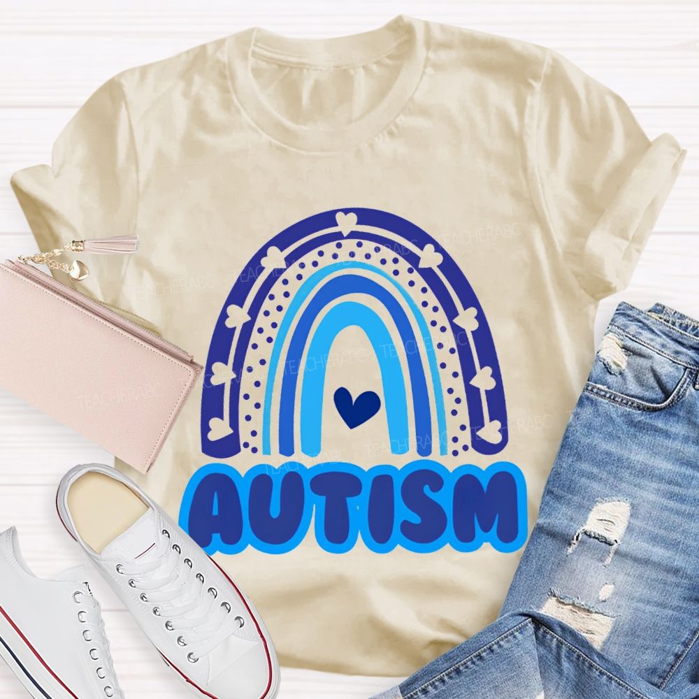Autism Awareness Heart-Shaped Special Education Teacher T-shirt