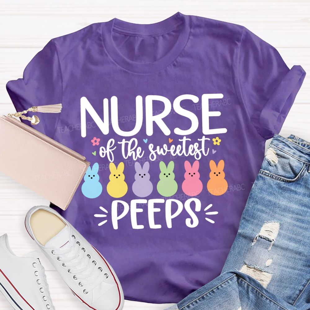 Nurse Of The Sweetest Peeps Easter Bunny T-shirt