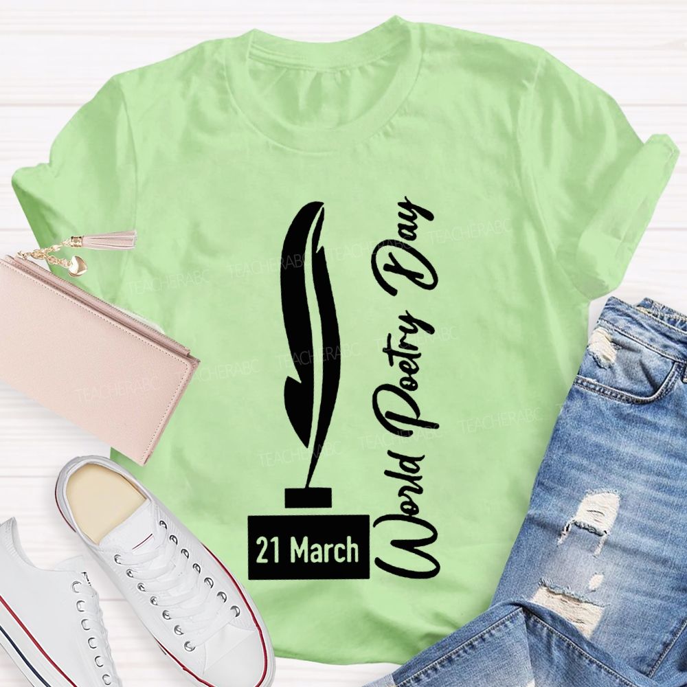 World Poetry Day Teacher T-shirt