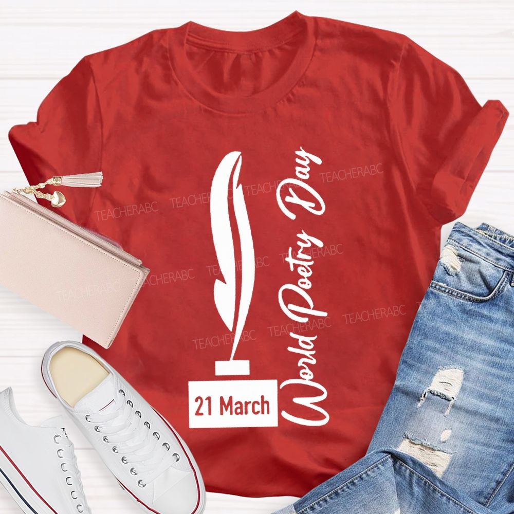 World Poetry Day Teacher T-shirt