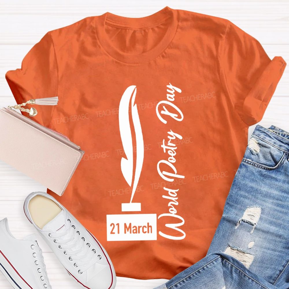 World Poetry Day Teacher T-shirt