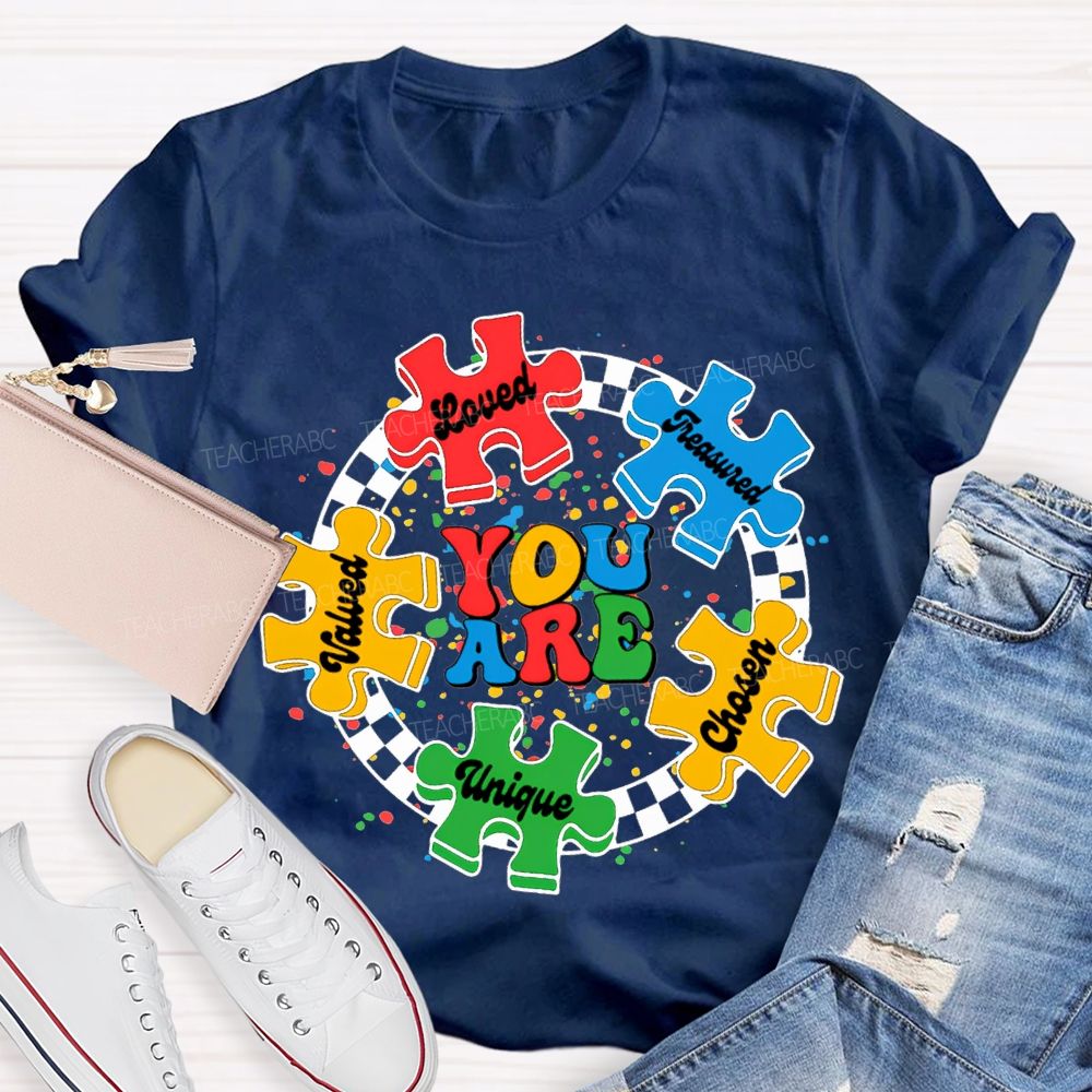 You Are Loved Chosen Unique Special Education Teacher T-shirt