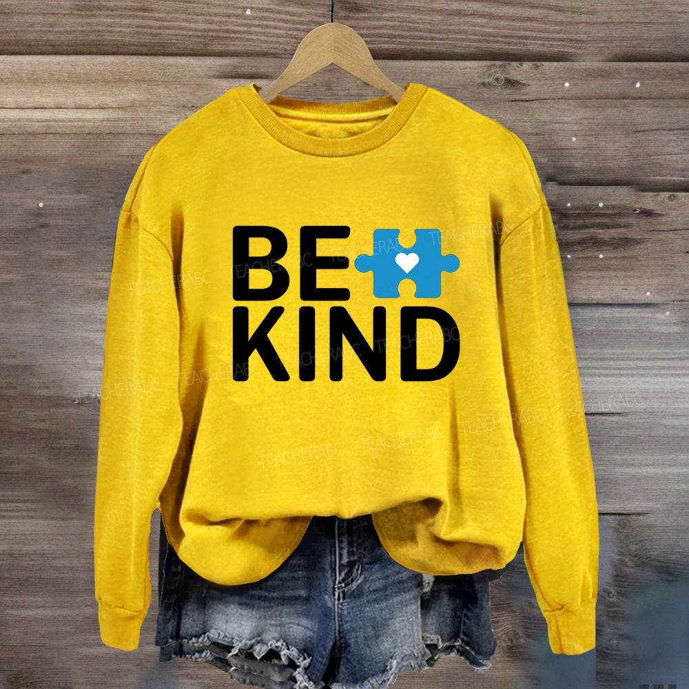 Be Kind Autism Awareness Supporter Sweatshirt