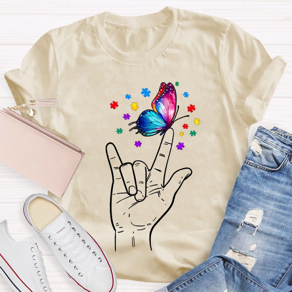 Autism Awareness Special Education For Colorful Butterflies Teacher T-shirt