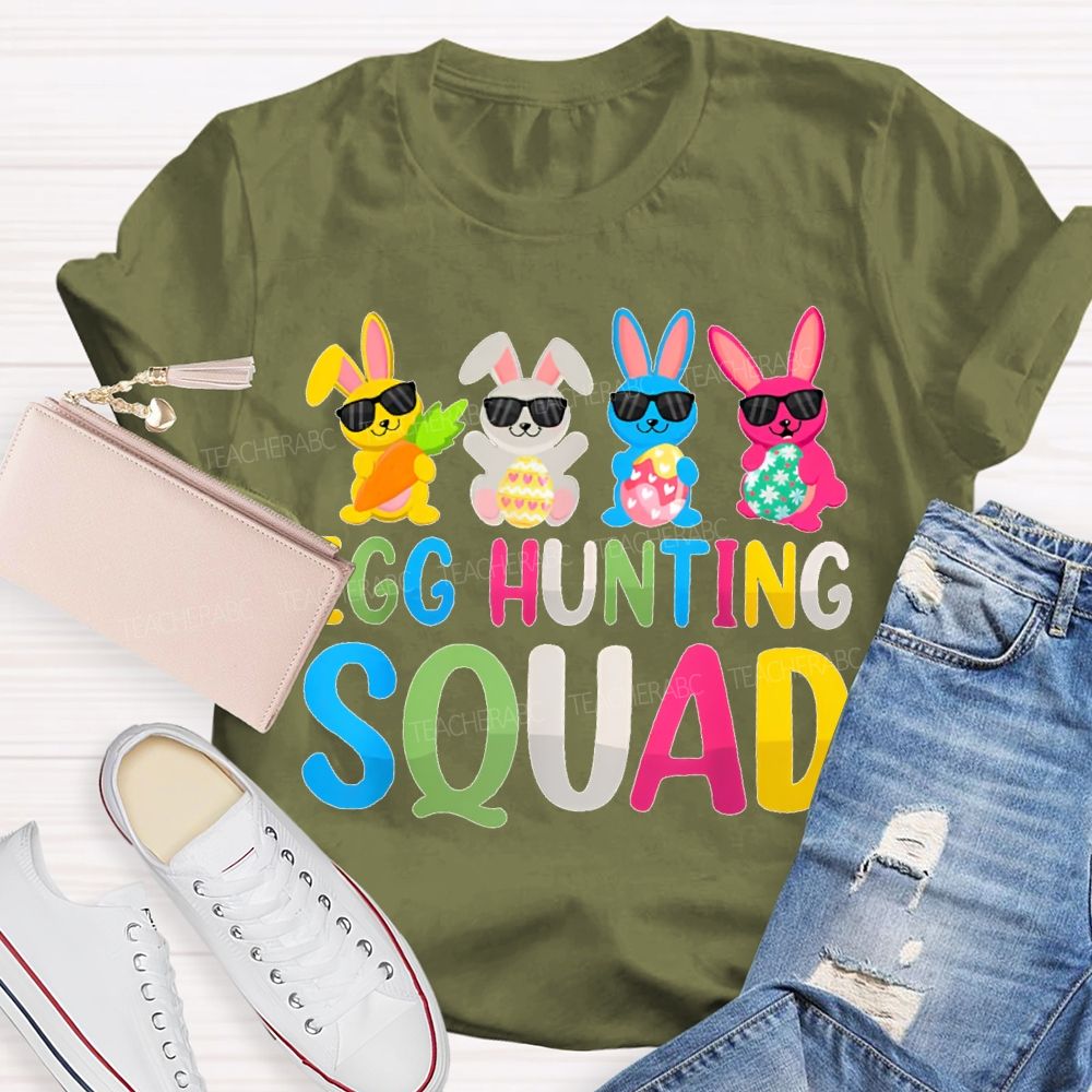 Egg Hunting Squad Graphics Teacher T-shirt