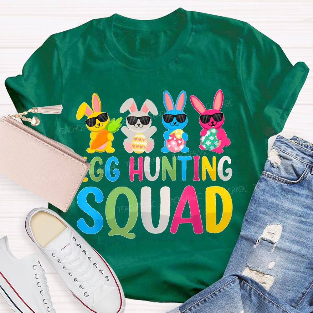 Egg Hunting Squad Graphics Teacher T-shirt
