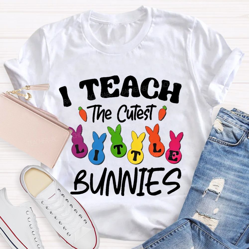 I Teach the Cutest Little Bunnies Graphic Teacher T-shirt