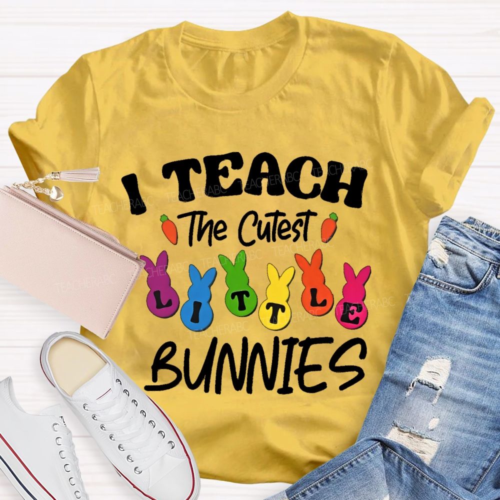 I Teach the Cutest Little Bunnies Graphic Teacher T-shirt