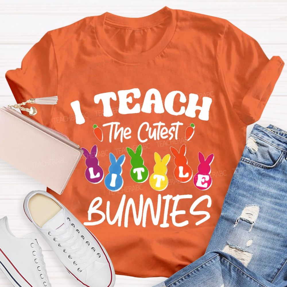 I Teach the Cutest Little Bunnies Graphic Teacher T-shirt