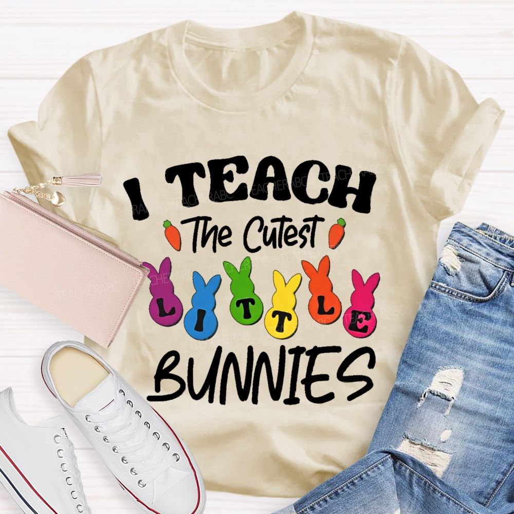 I Teach the Cutest Little Bunnies Graphic Teacher T-shirt