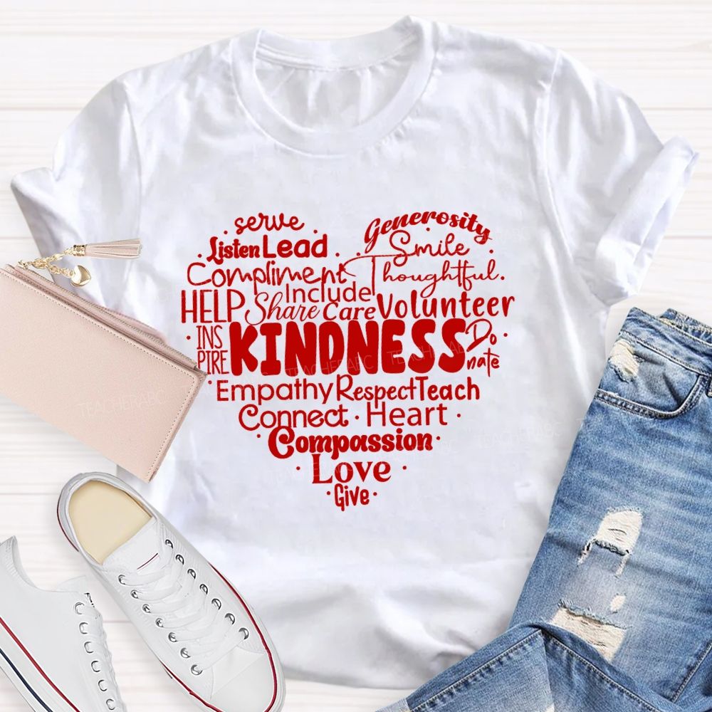 Kindness Smile Heart Love Give T-Shirt