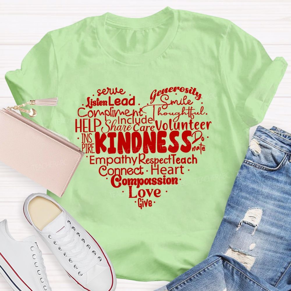 Kindness Smile Heart Love Give T-Shirt
