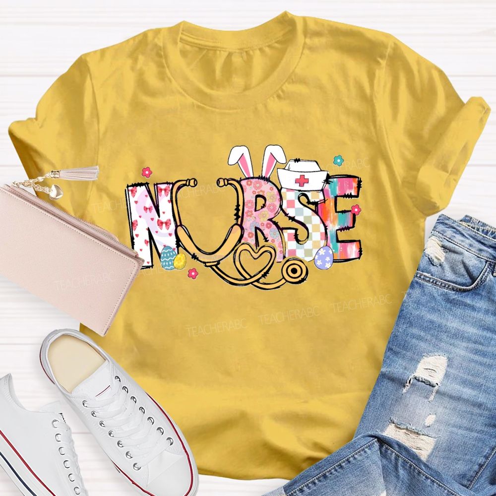 Happy Easter Nurse Stethoscope T-Shirt