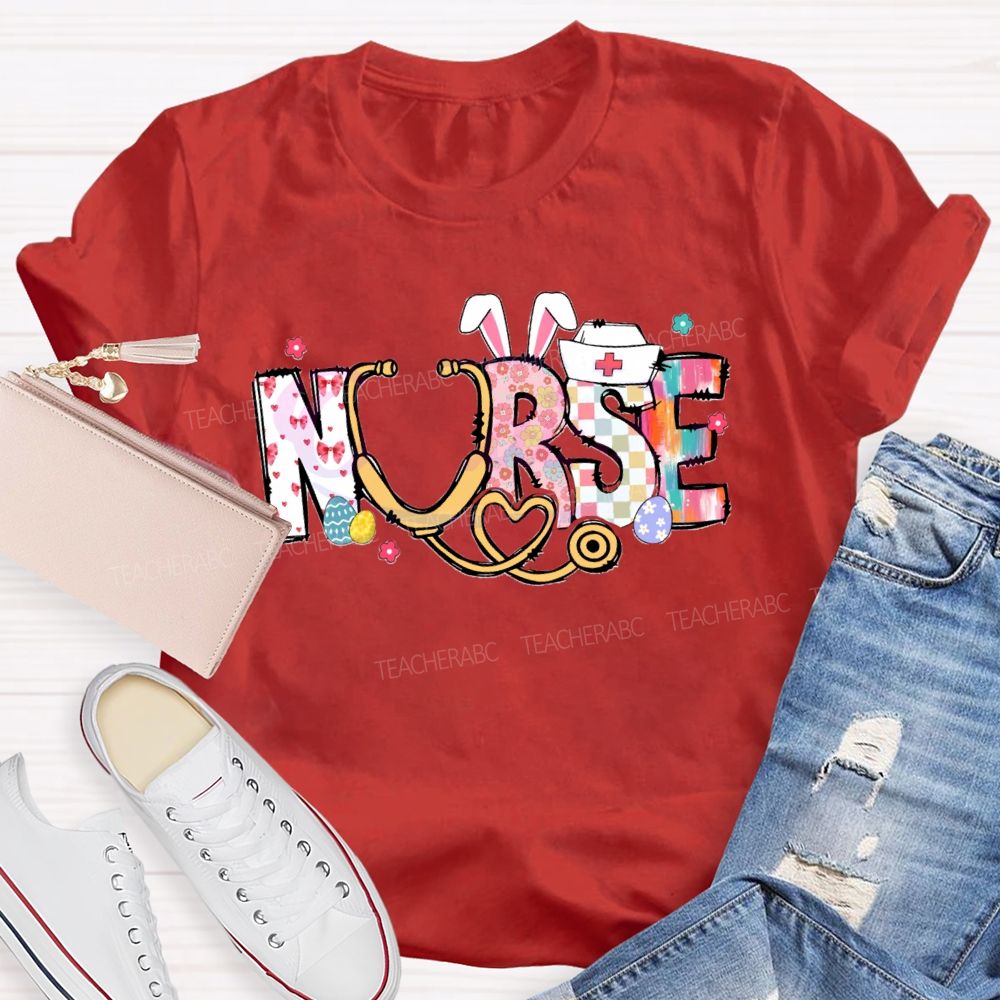 Happy Easter Nurse Stethoscope T-Shirt