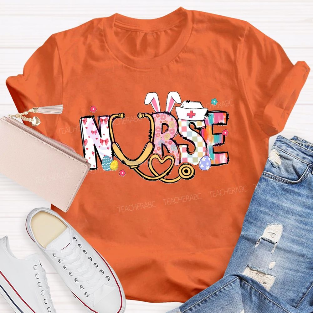 Happy Easter Nurse Stethoscope T-Shirt