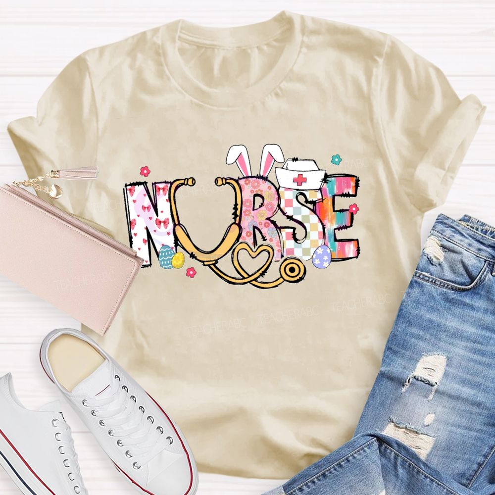 Happy Easter Nurse Stethoscope T-Shirt