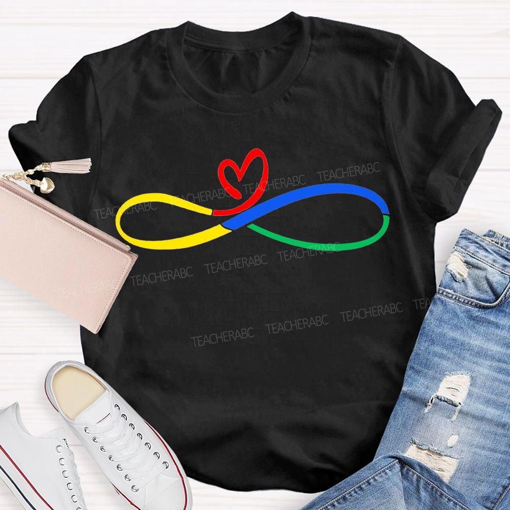 Autism Awareness And Heart Teacher T-shirt