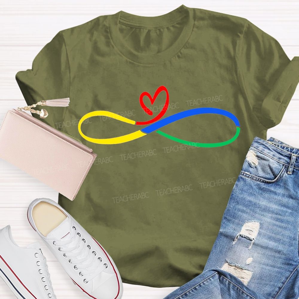 Autism Awareness And Heart Teacher T-shirt