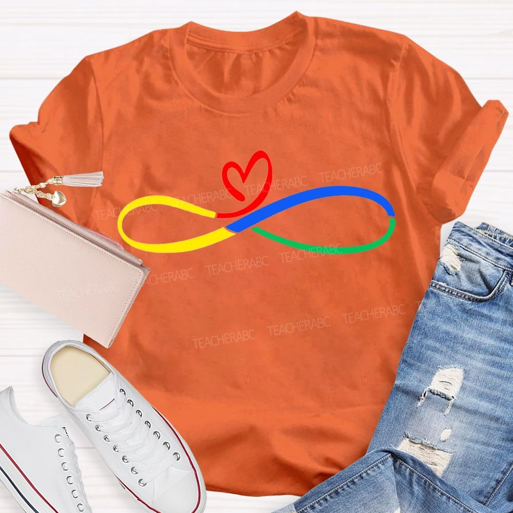 Autism Awareness And Heart Teacher T-shirt