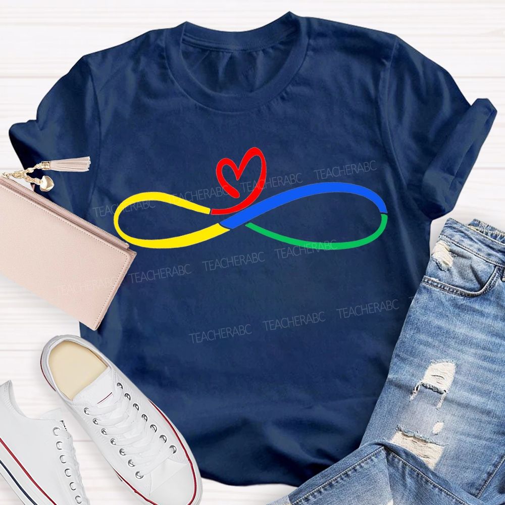 Autism Awareness And Heart Teacher T-shirt