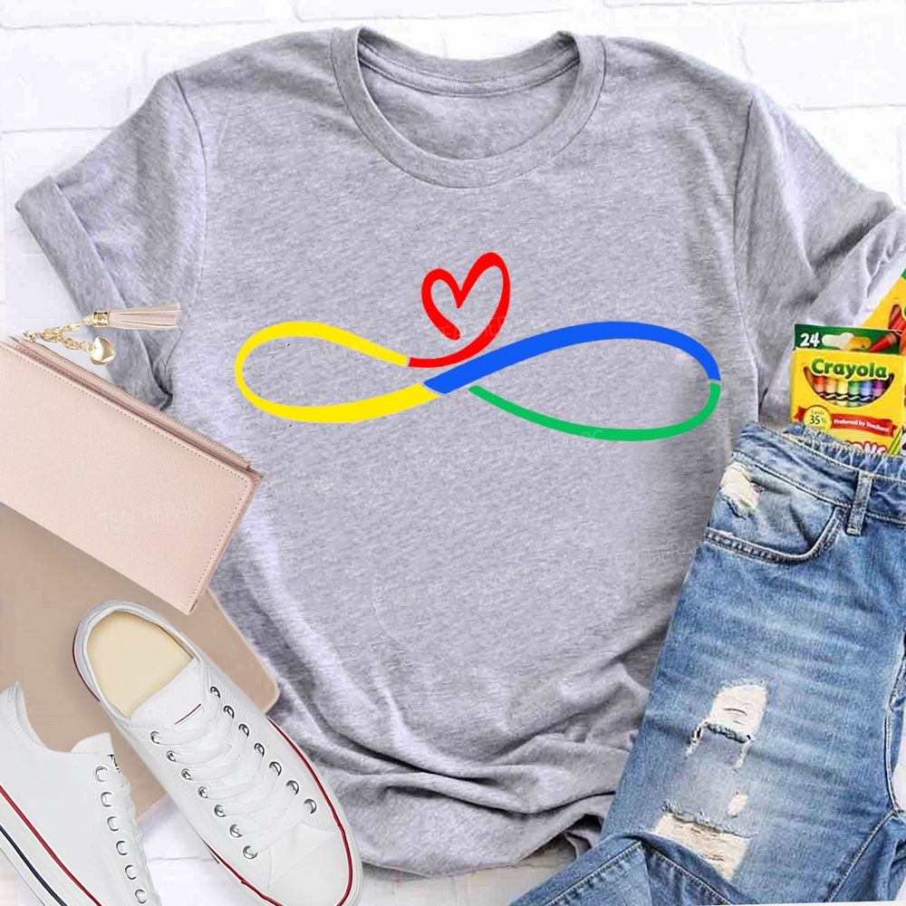 Autism Awareness And Heart Teacher T-shirt