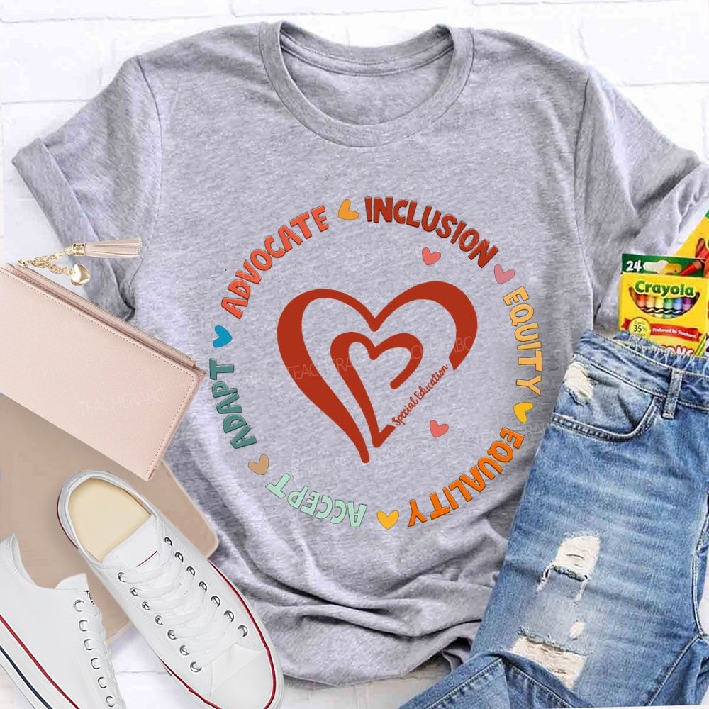 Adapt Advocate Inclusion Equity Equality Special Education T-shirt