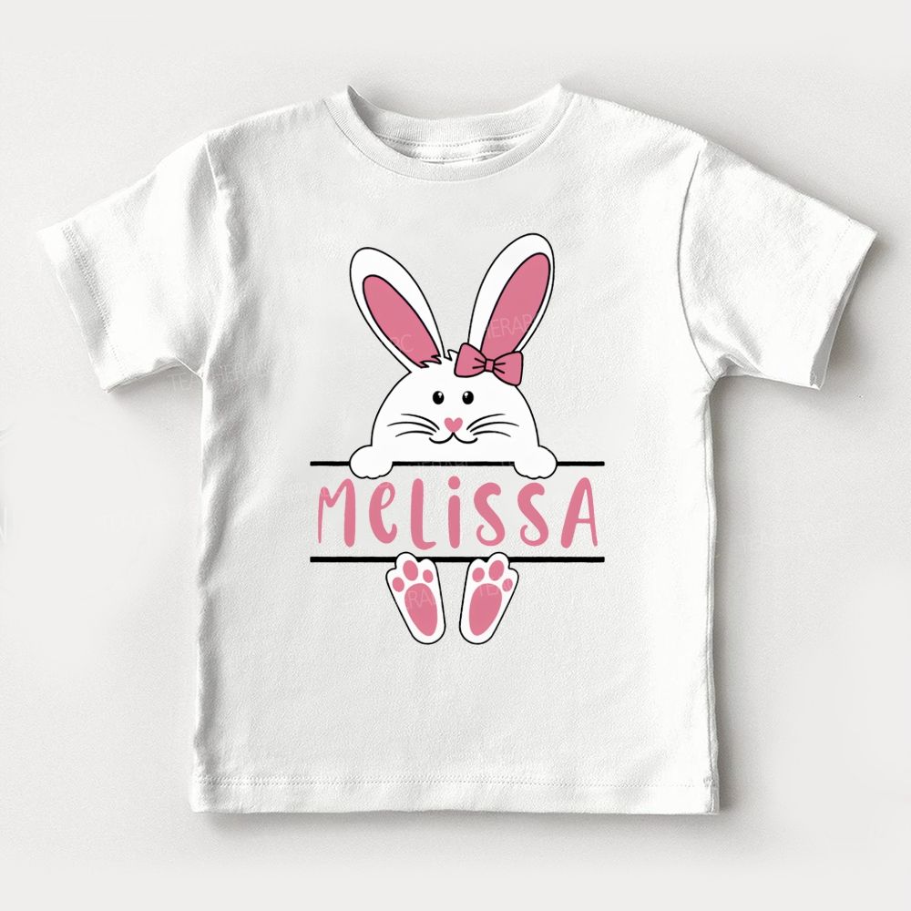 Personalized Name Rabbit Toddler T-shirts