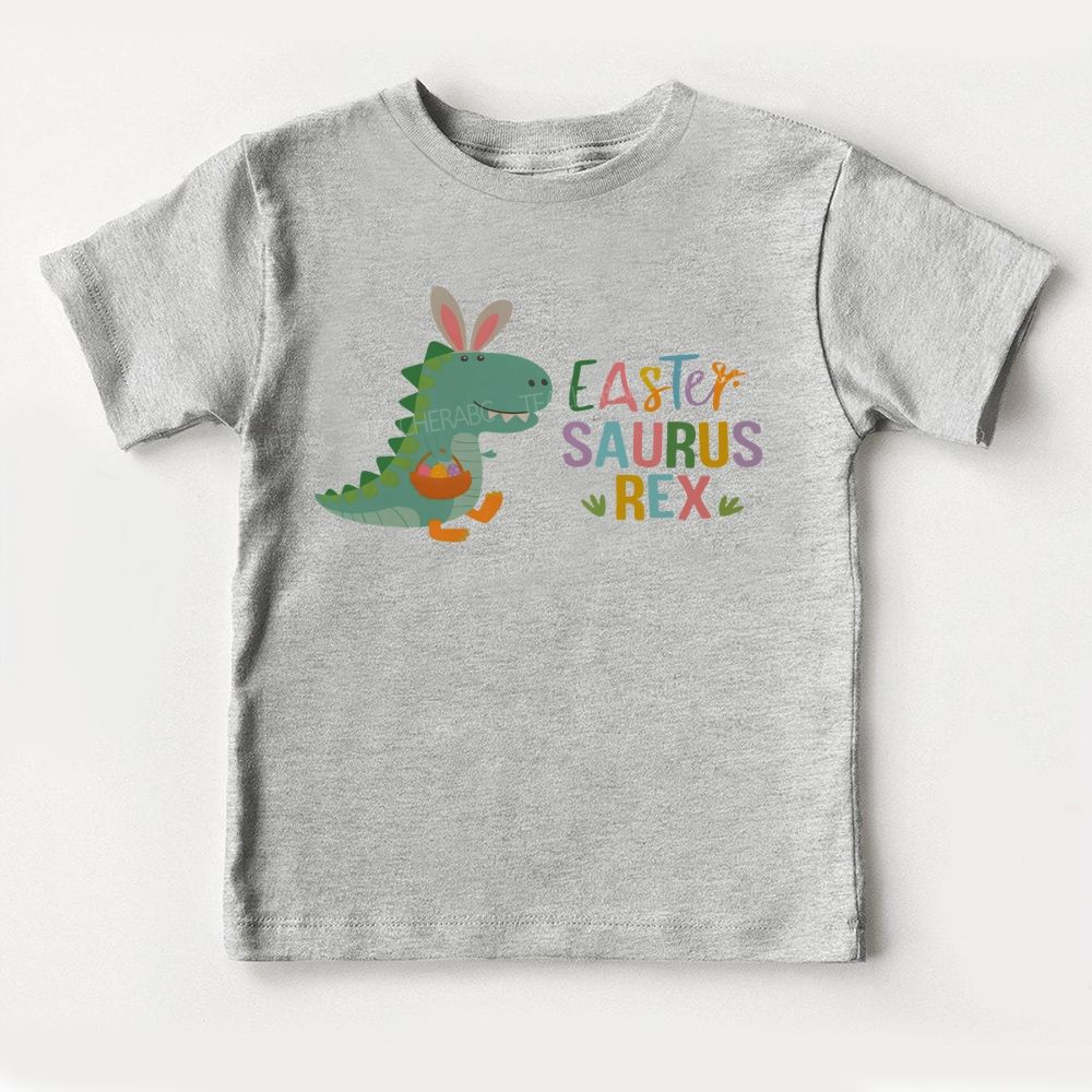 Easter Saurus Rex Easter Dinosaur Toddler T-shirts