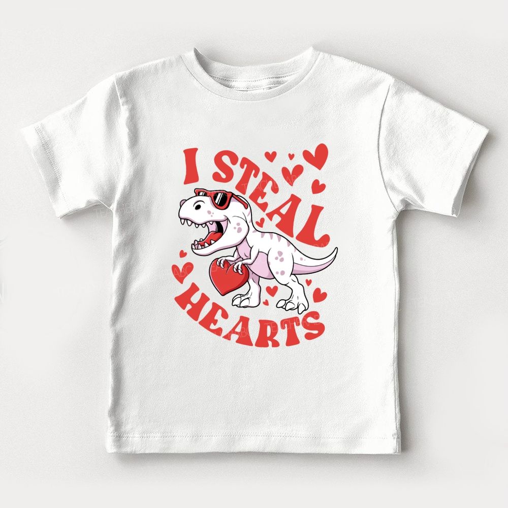 I Steal Hearts Dinosaur Toddler T-shirts