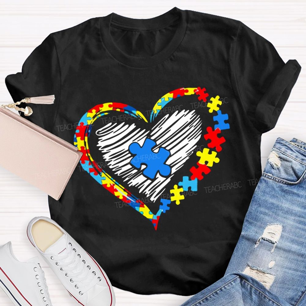 Autism Awareness And Heart Special Education T-shirt