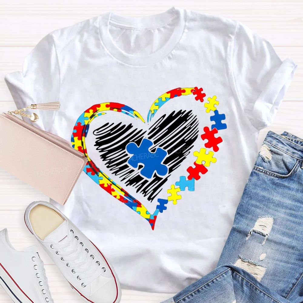 Autism Awareness And Heart Special Education T-shirt