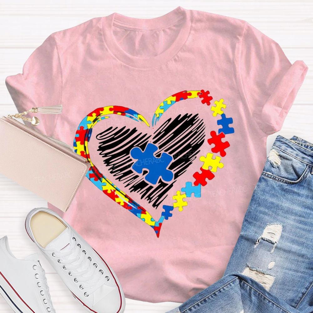 Autism Awareness And Heart Special Education T-shirt