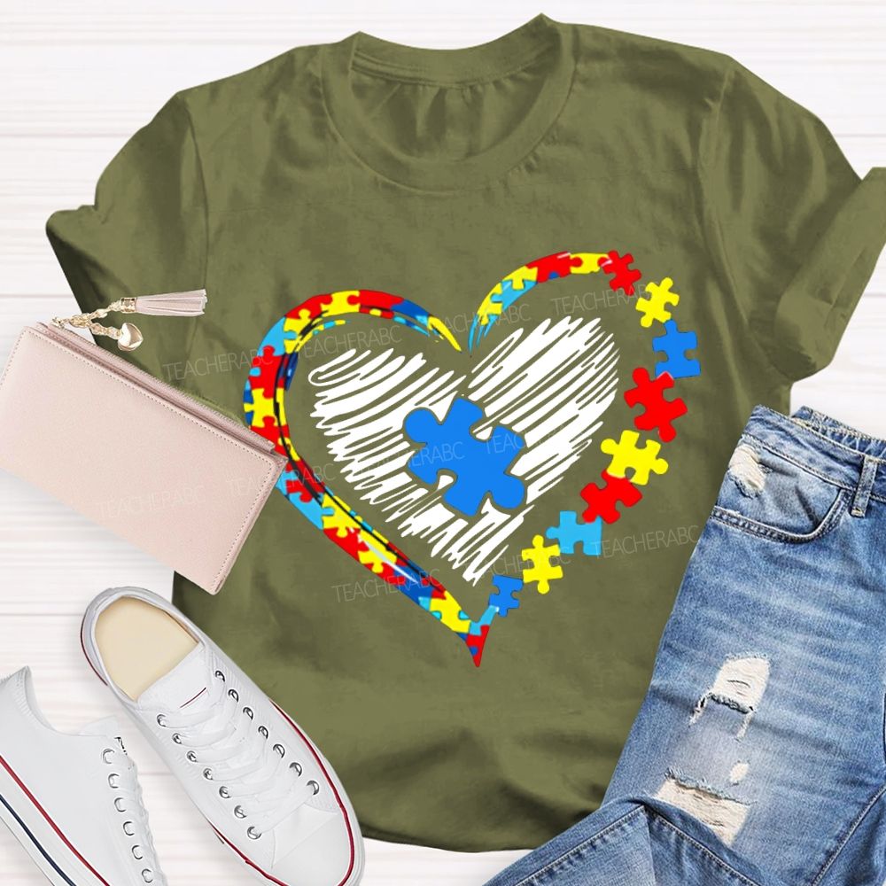 Autism Awareness And Heart Special Education T-shirt