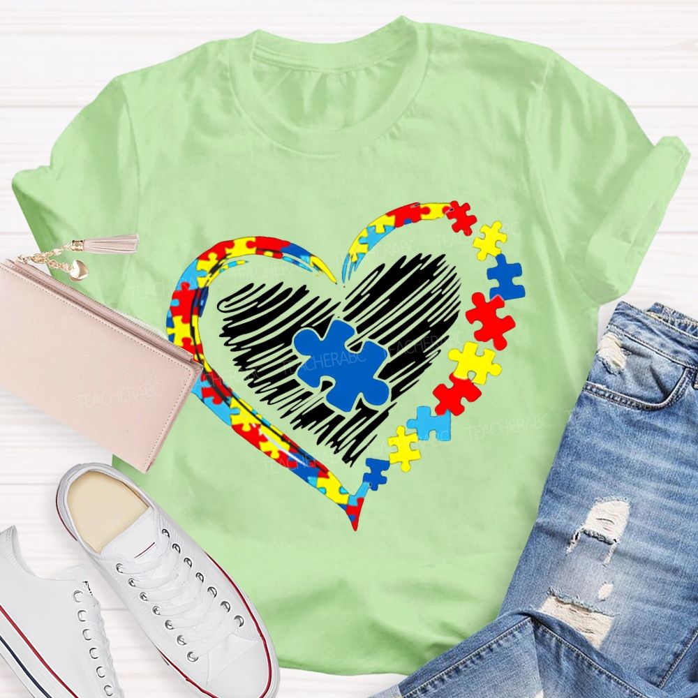 Autism Awareness And Heart Special Education T-shirt