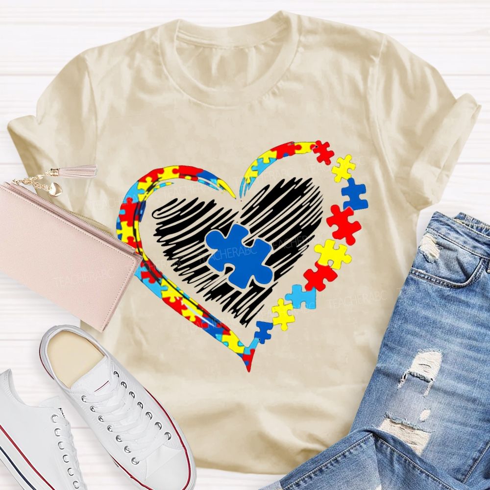 Autism Awareness And Heart Special Education T-shirt
