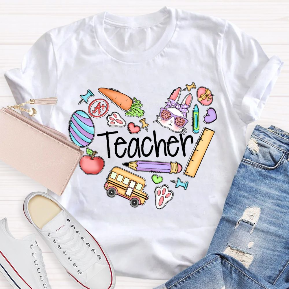 Teacher Happy Easter Bunny Teacher T-shirt