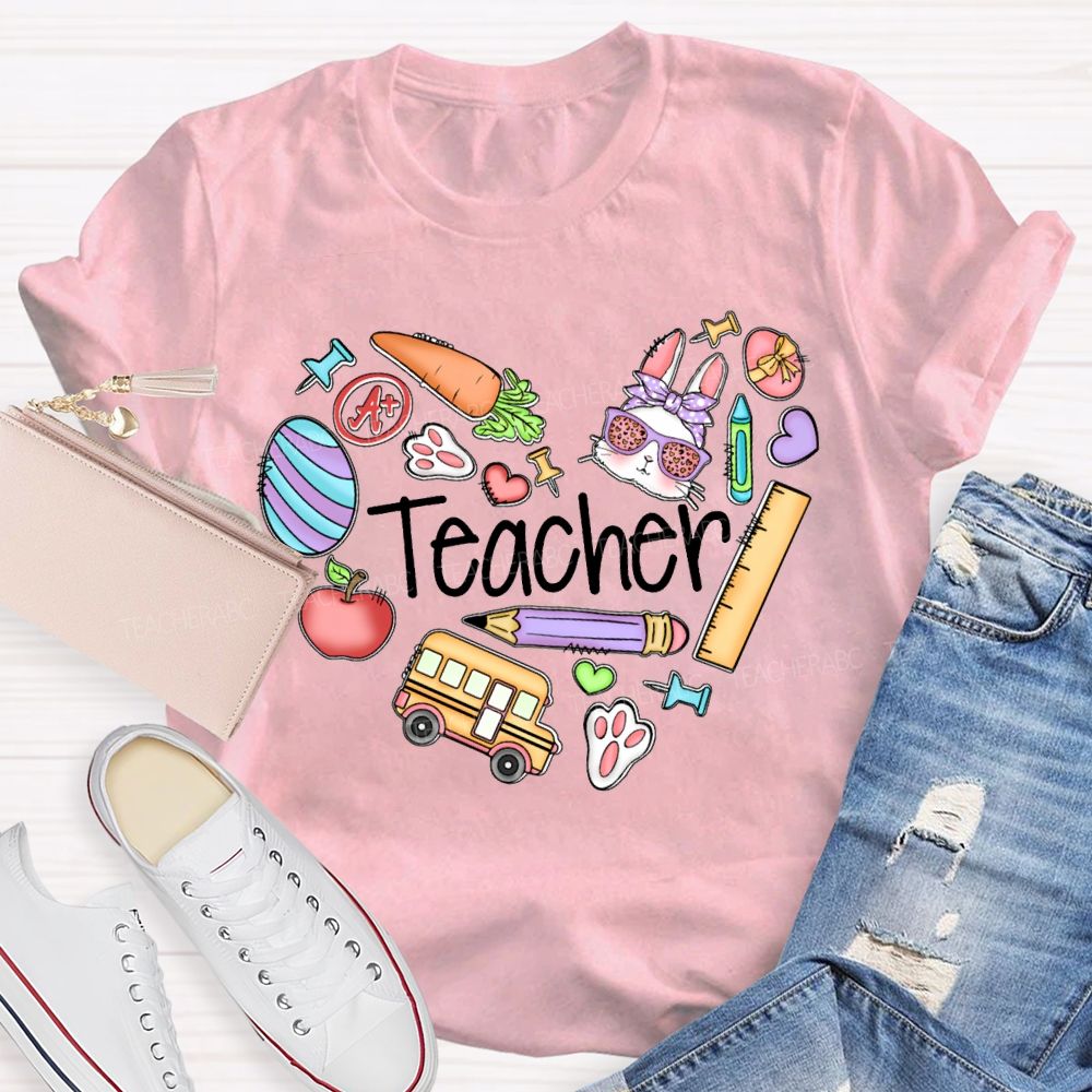 Teacher Happy Easter Bunny Teacher T-shirt