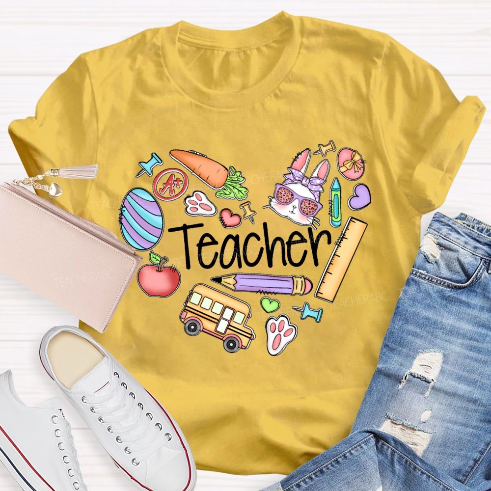 Teacher Happy Easter Bunny Teacher T-shirt