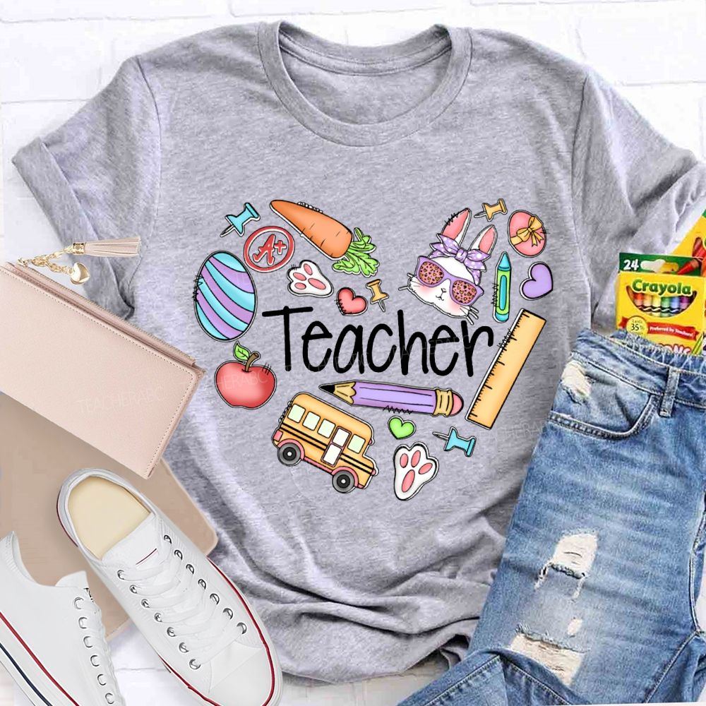 Teacher Happy Easter Bunny Teacher T-shirt