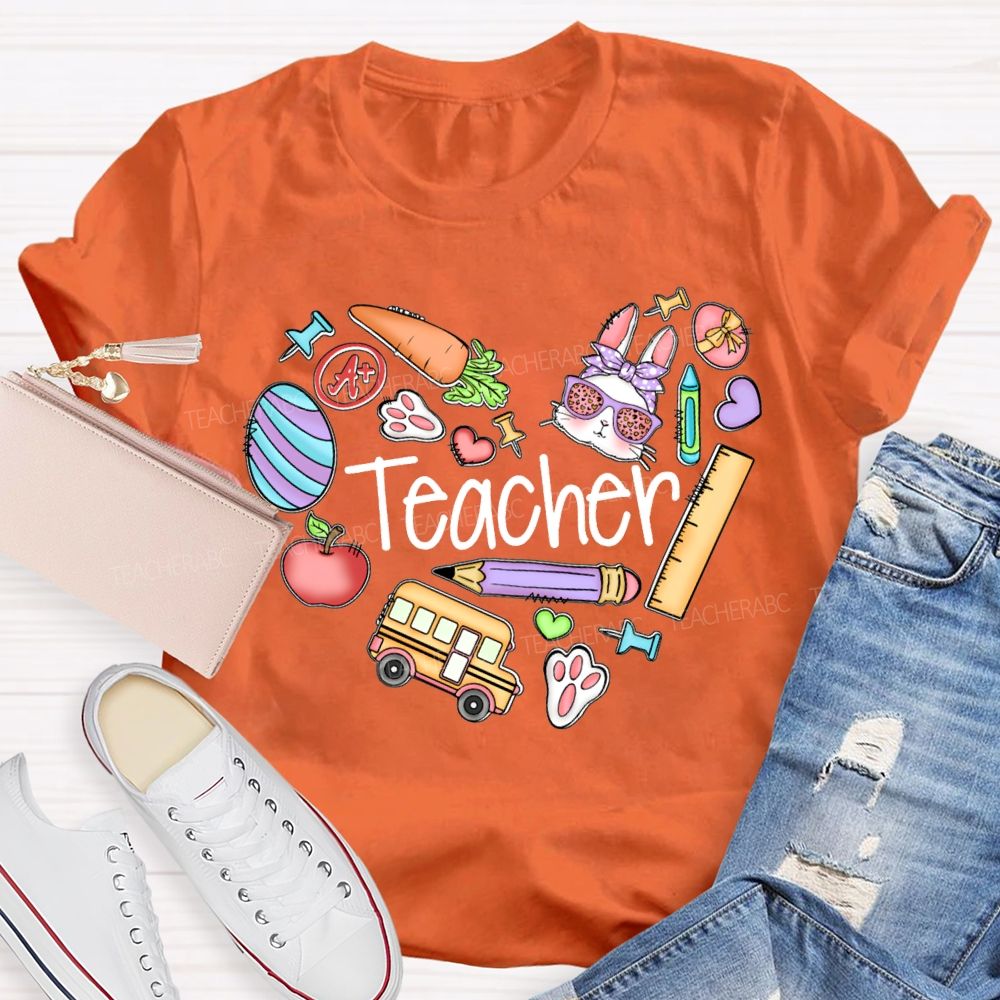 Teacher Happy Easter Bunny Teacher T-shirt