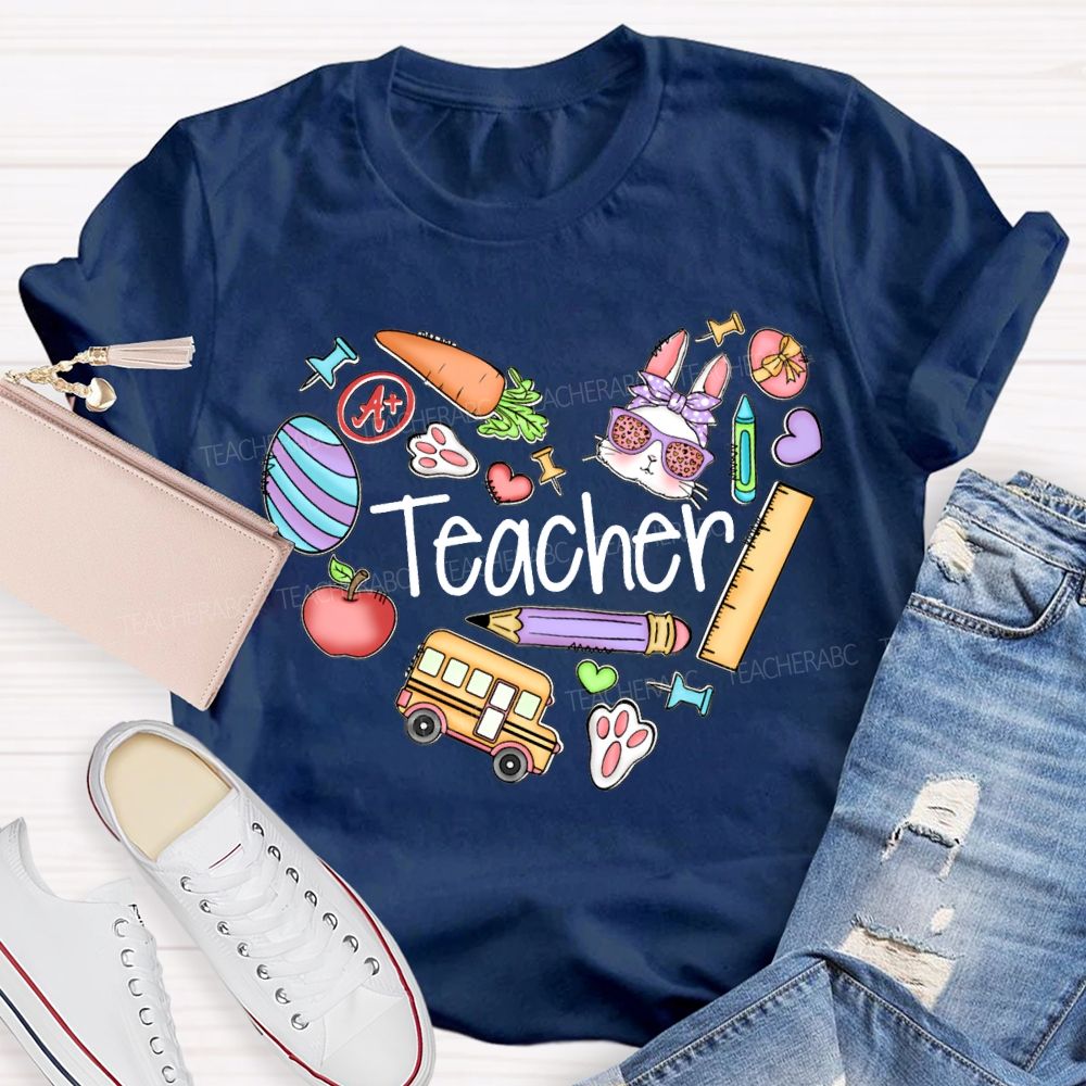 Teacher Happy Easter Bunny Teacher T-shirt