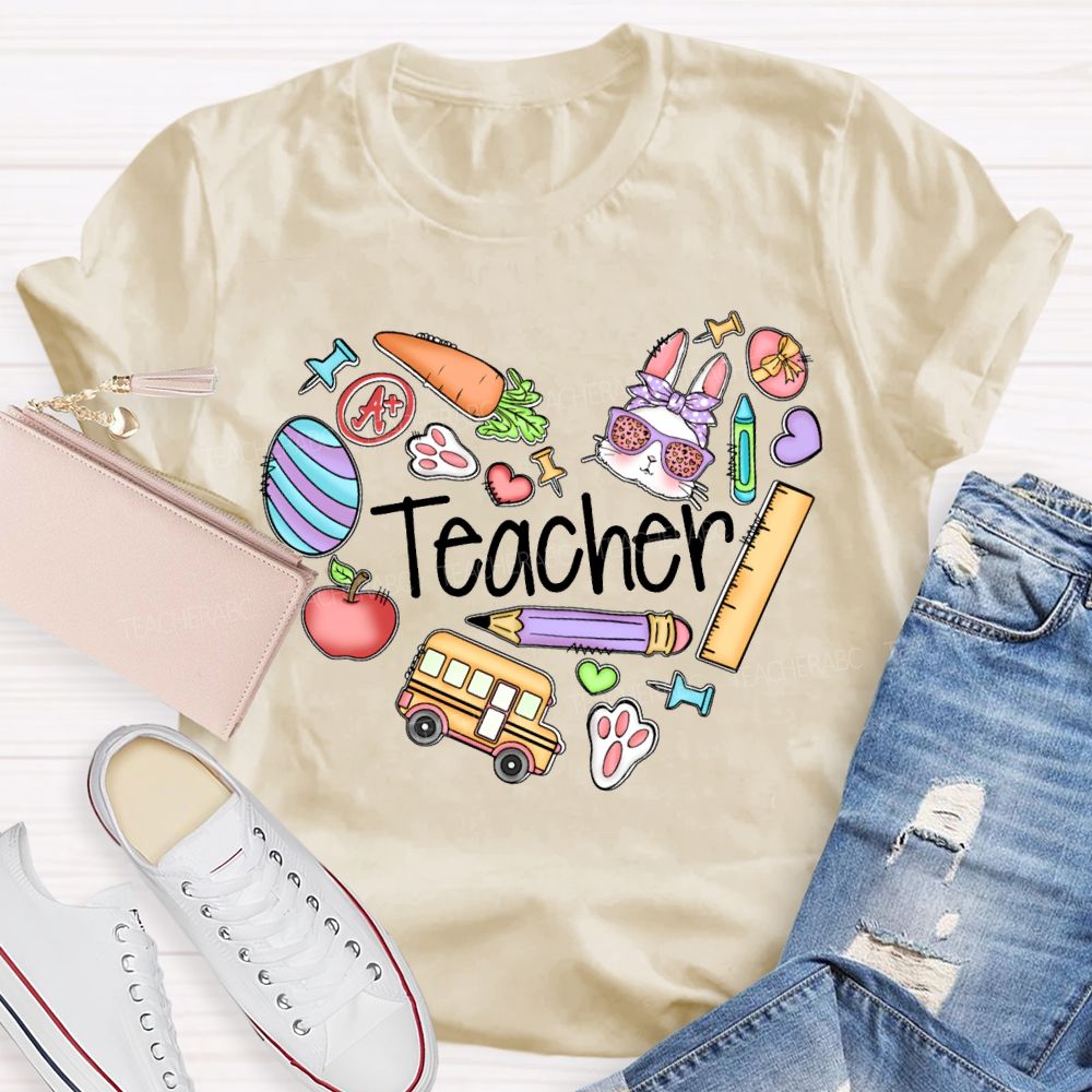 Teacher Happy Easter Bunny Teacher T-shirt